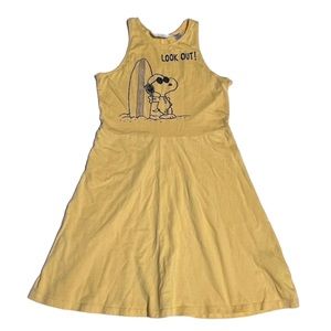 H&M X Peanuts Snoopy “Look Out” surfer tank dress 12/14 years